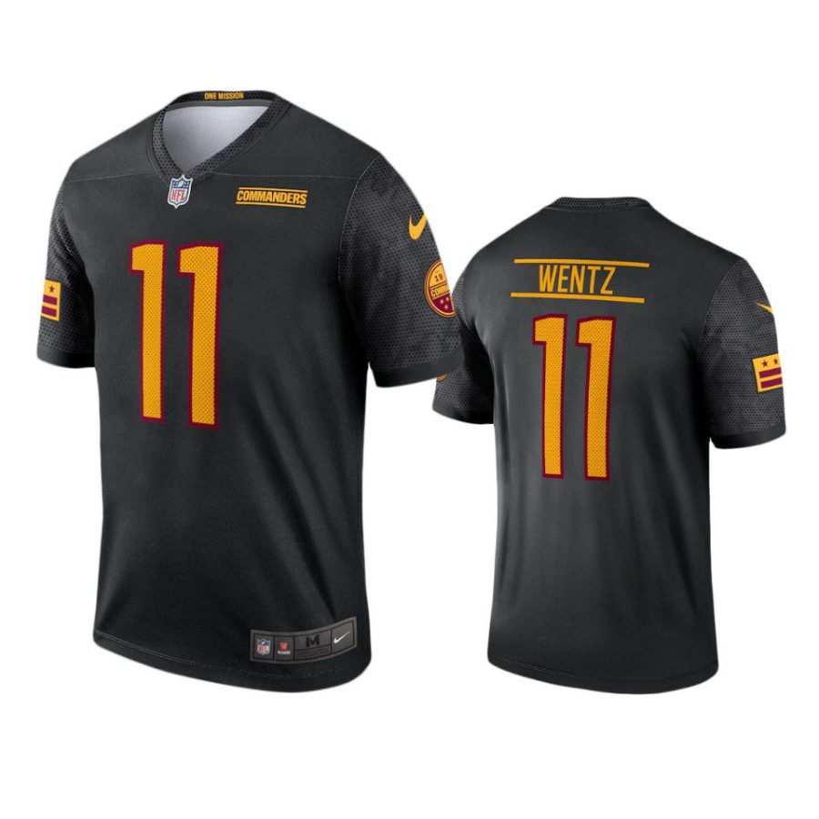 carson wentz commanders alternate legend black jersey