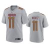 carson wentz commanders atmosphere fashion game gray jersey