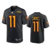 carson wentz commanders black alternate game jersey