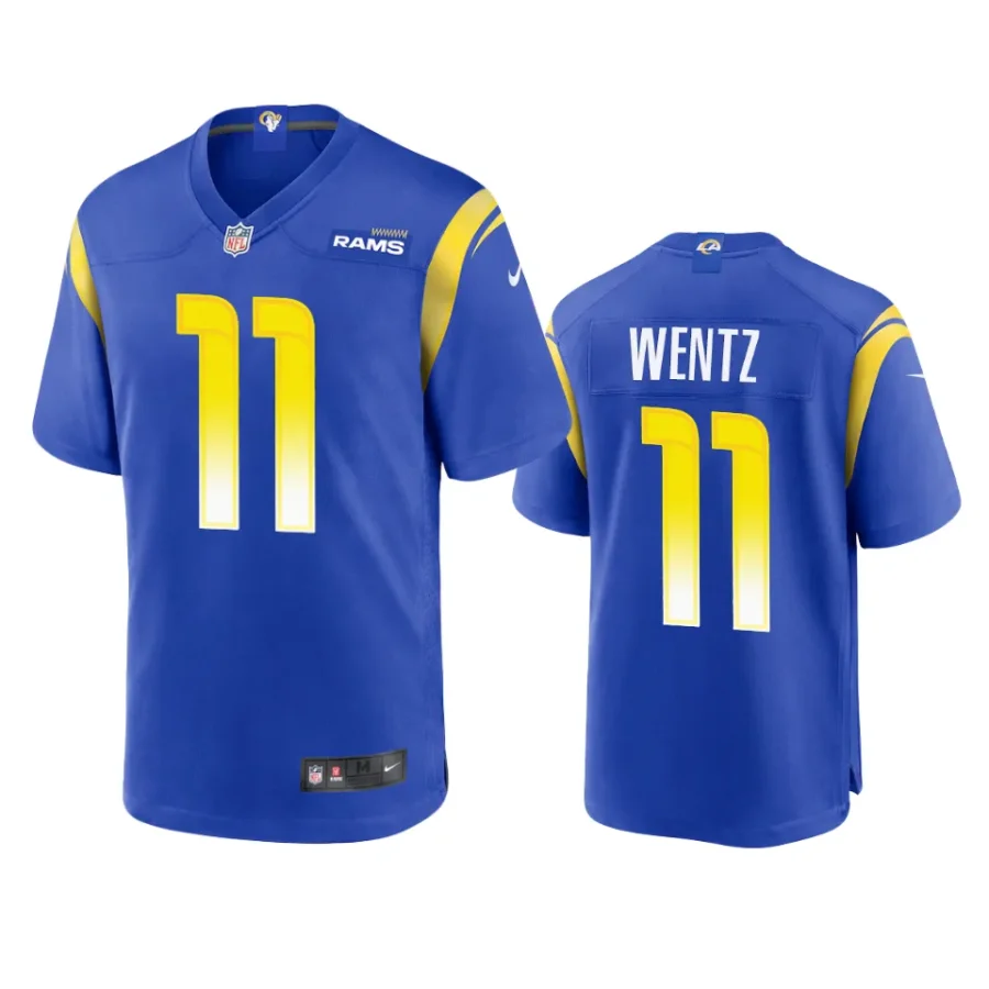 carson wentz rams royal game jersey