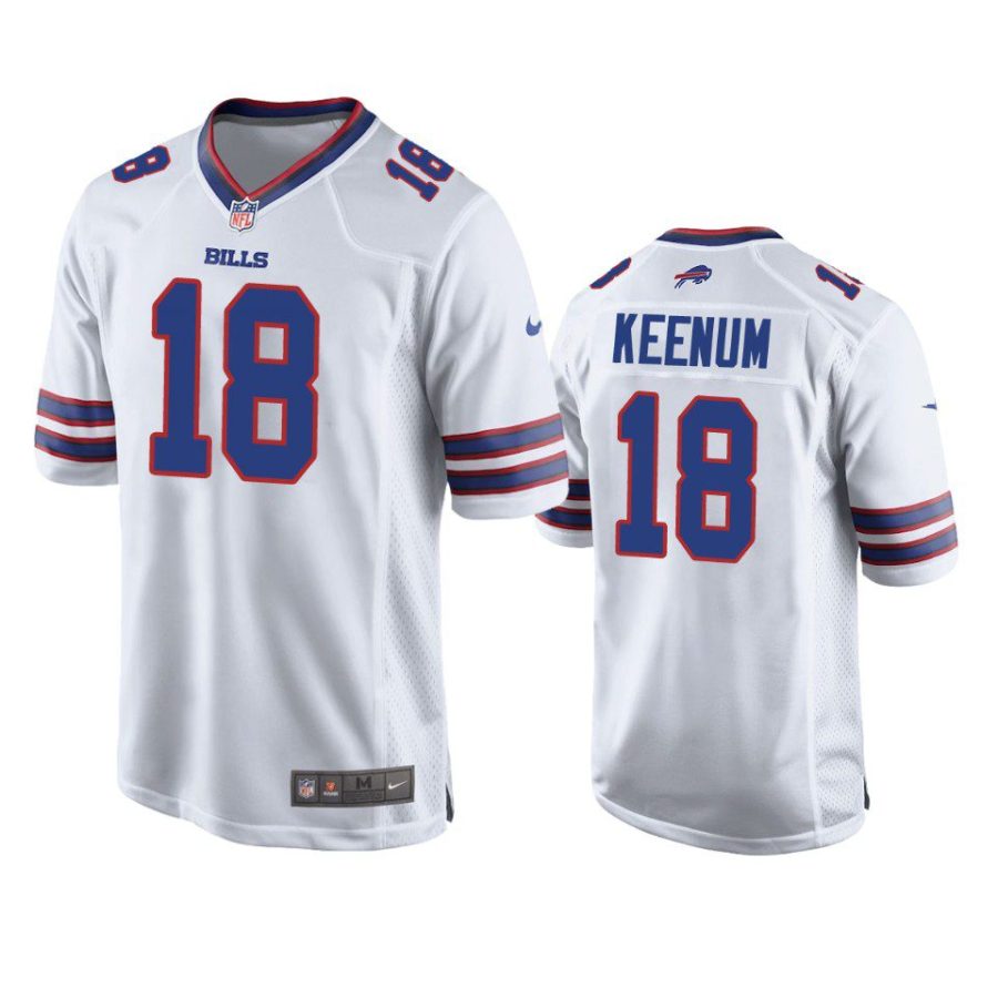 case keenum bills white game jersey