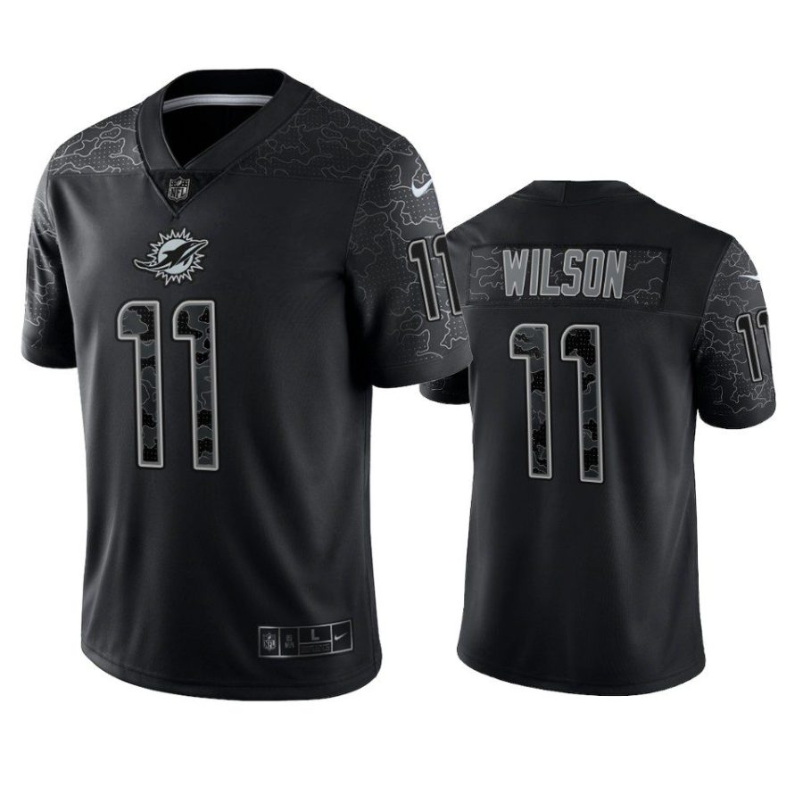cedrick wilson dolphins black reflective limited jersey