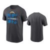chargers anthracite 2022 nfl playoffs iconic t shirt