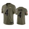 chargers chase daniel 2022 salute to service olive jersey