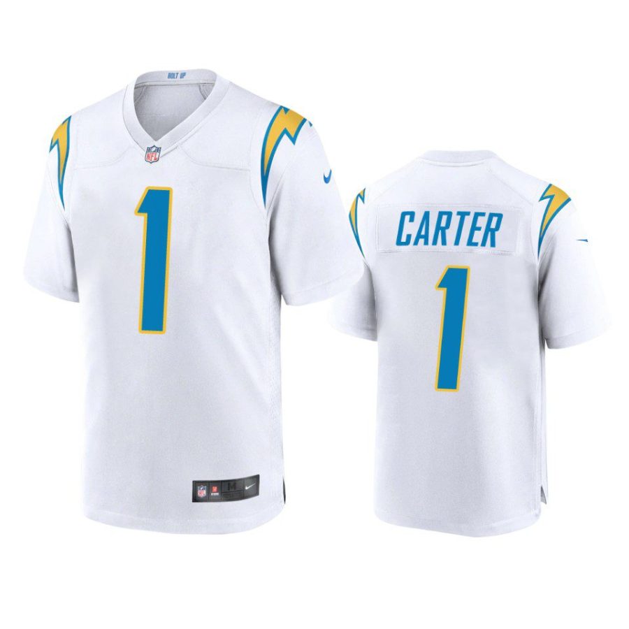 chargers deandre carter game white jersey