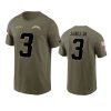 chargers derwin james olive 2022 salute to service t shirt
