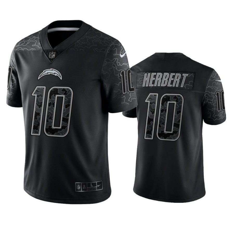 chargers justin herbert black vapor jersey