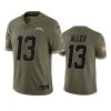 chargers keenan allen 2022 salute to service olive jersey