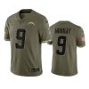 chargers kenneth murray 2022 salute to service olive jersey