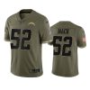 chargers khalil mack 2022 salute to service olive jersey