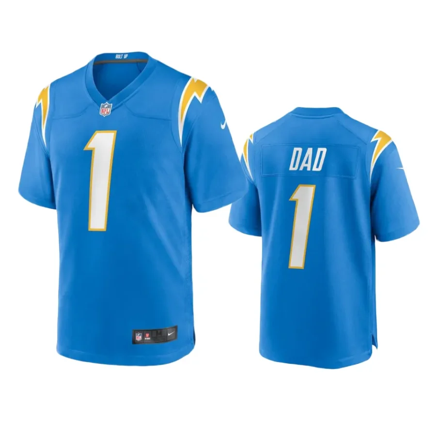 chargers powder blue number 1 dad jersey