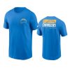 chargers powder blue team incline t shirt