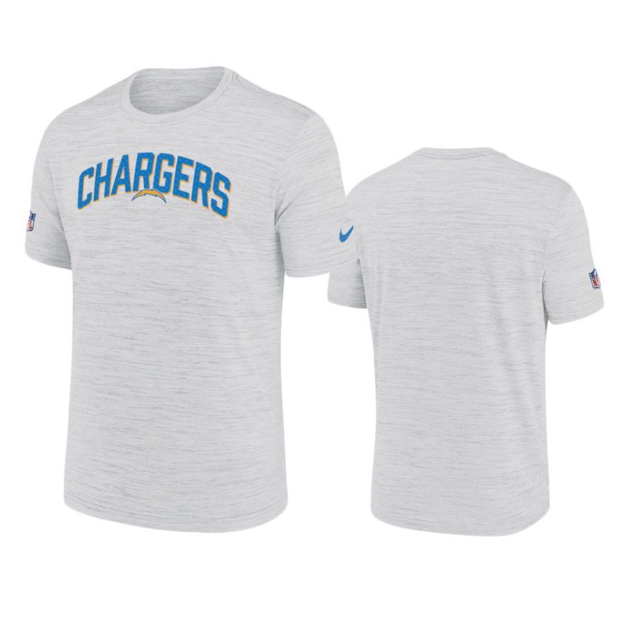 chargers white velocity athletic stack performance t shirt