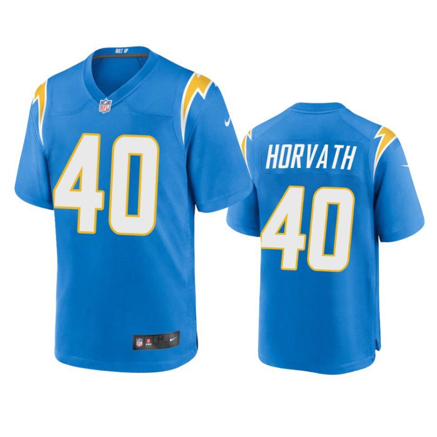 chargers zander horvath game powder blue jersey