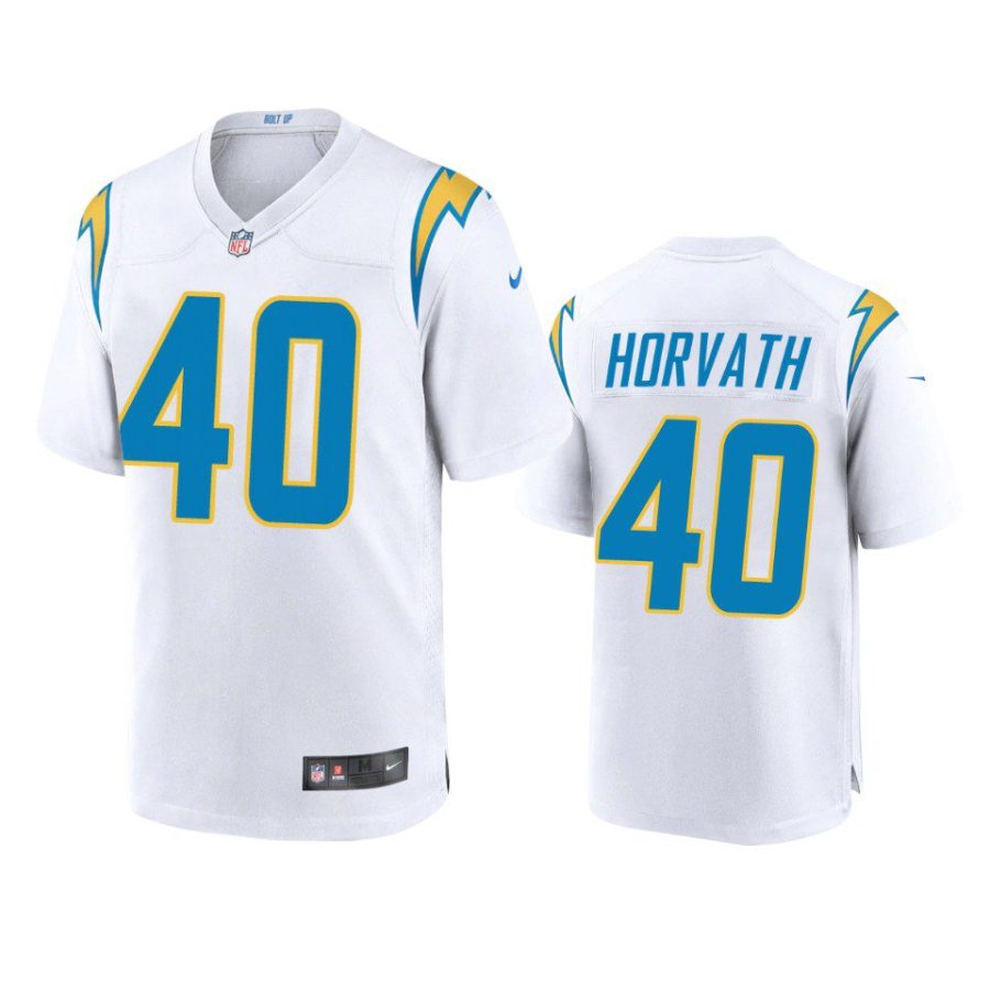 chargers zander horvath game white jersey