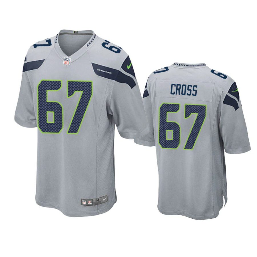 charles cross seahawks gray game jersey