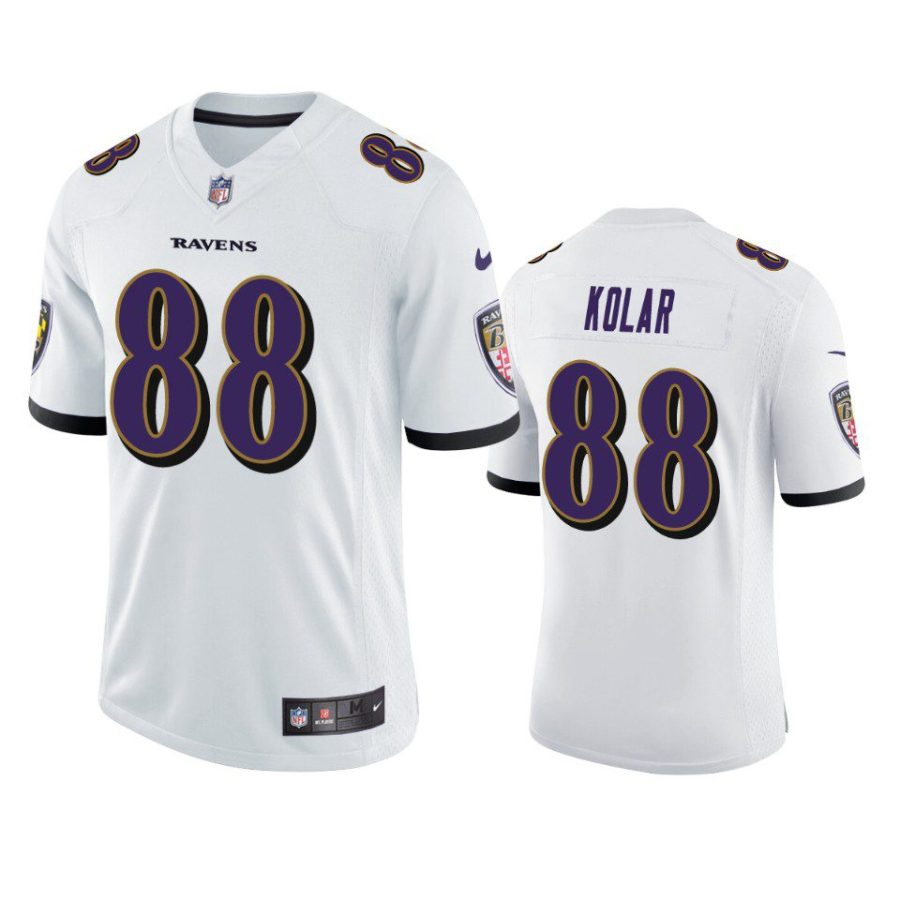 charlie kolar ravens vapor limited white jersey