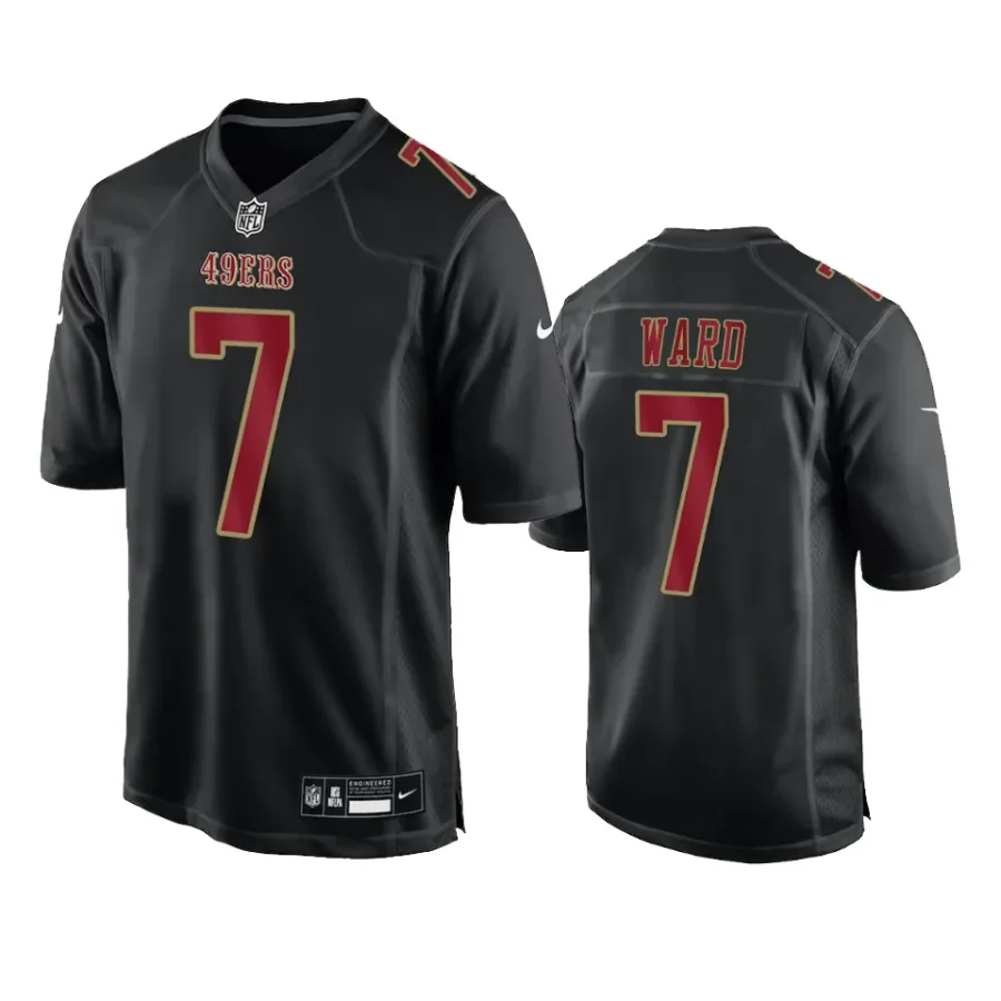 charvarius ward 49ers carbon black fashion game jersey