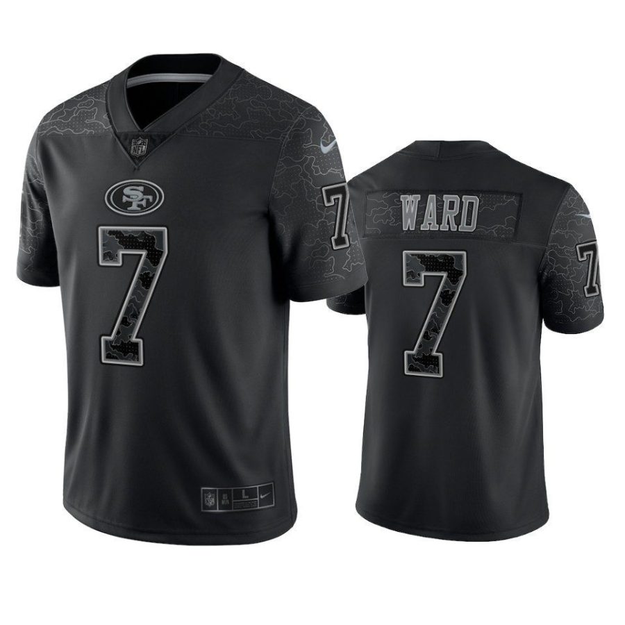 charvarius ward 49ers jersey black reflective limited