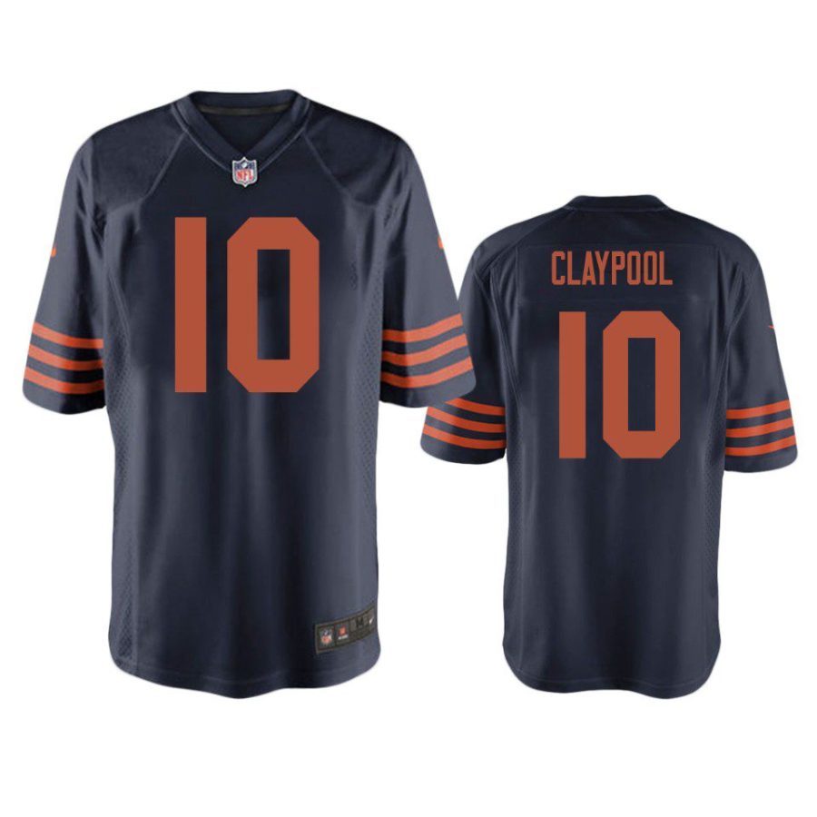 chase claypool bears navy throwback game jersey