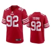 chase young 49ers red game jersey