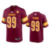 chase young commanders burgundy 90th anniversary game jersey