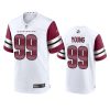 chase young commanders white game jersey