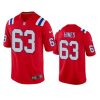 chasen hines patriots alternate game red jersey