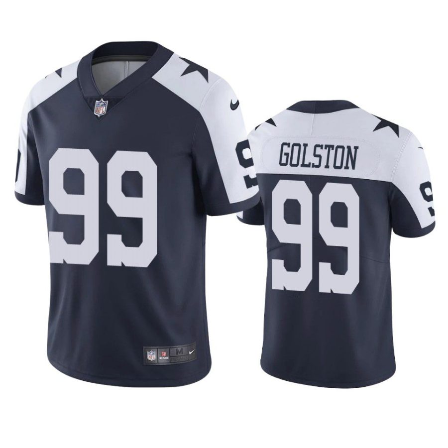 chauncey golston cowboys jersey navy alternate vapor limited