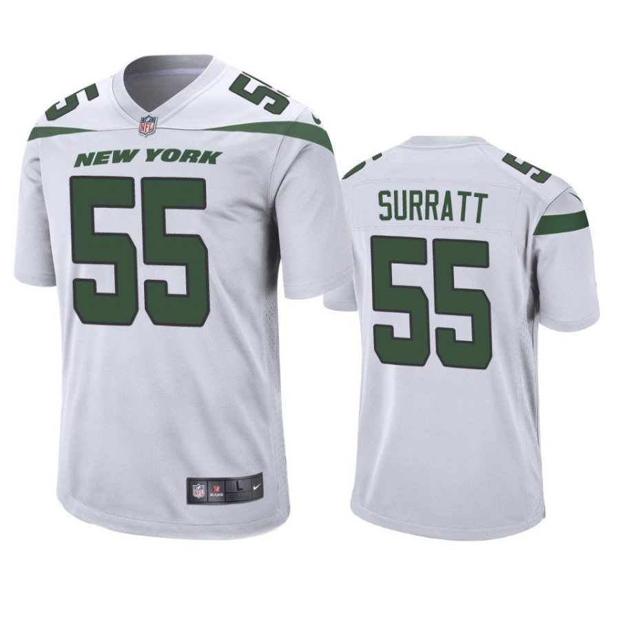 chazz surratt jets white game jersey