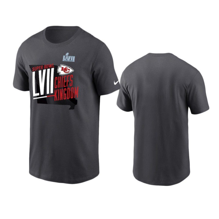 chiefs anthracite super bowl lvii local phrase t shirt