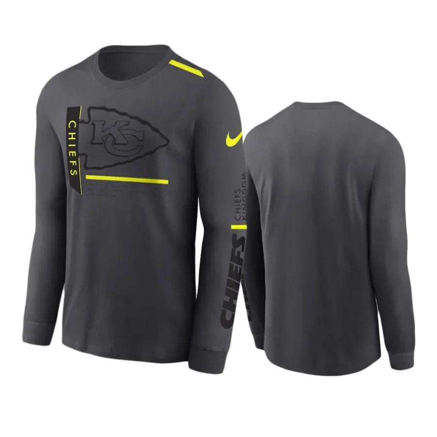 chiefs anthracite volt long sleeve t shirt