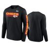 chiefs black super bowl lvii star trail long sleeve t shirt