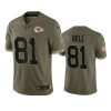 chiefs blake bell 2022 salute to service olive jersey
