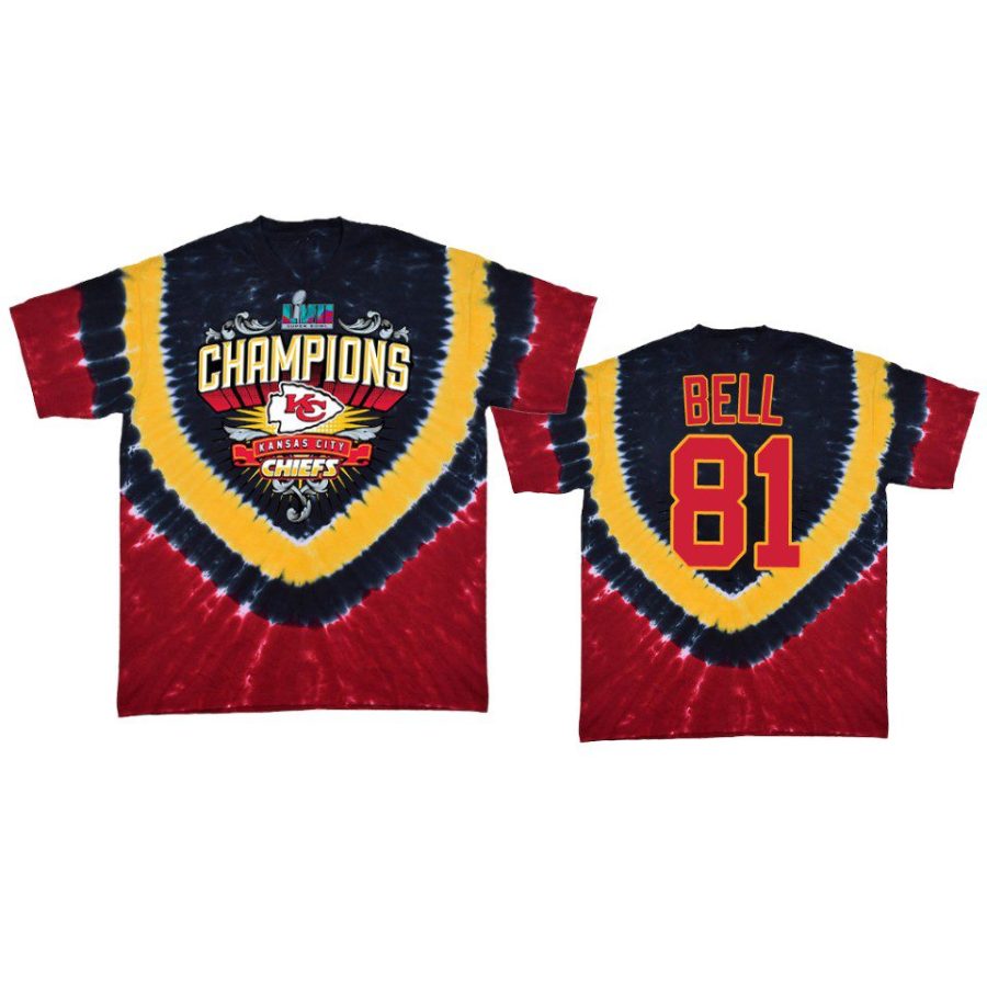 chiefs blake bell red super bowl lvii champions tie dye t shirt