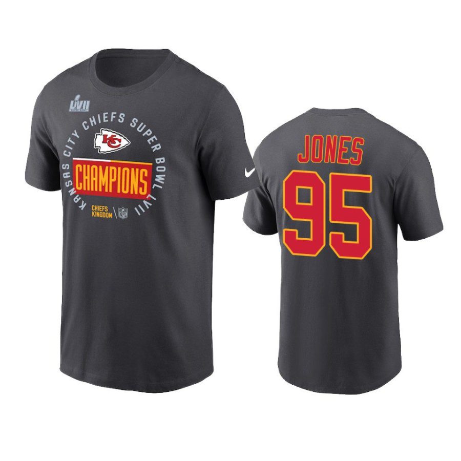 chiefs chris jones anthracite super bowl lvii champions trophy t shirt