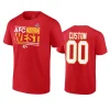 chiefs custom red 2023 afc west division champions locker room t shirt