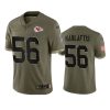 chiefs george karlaftis 2022 salute to service olive jersey