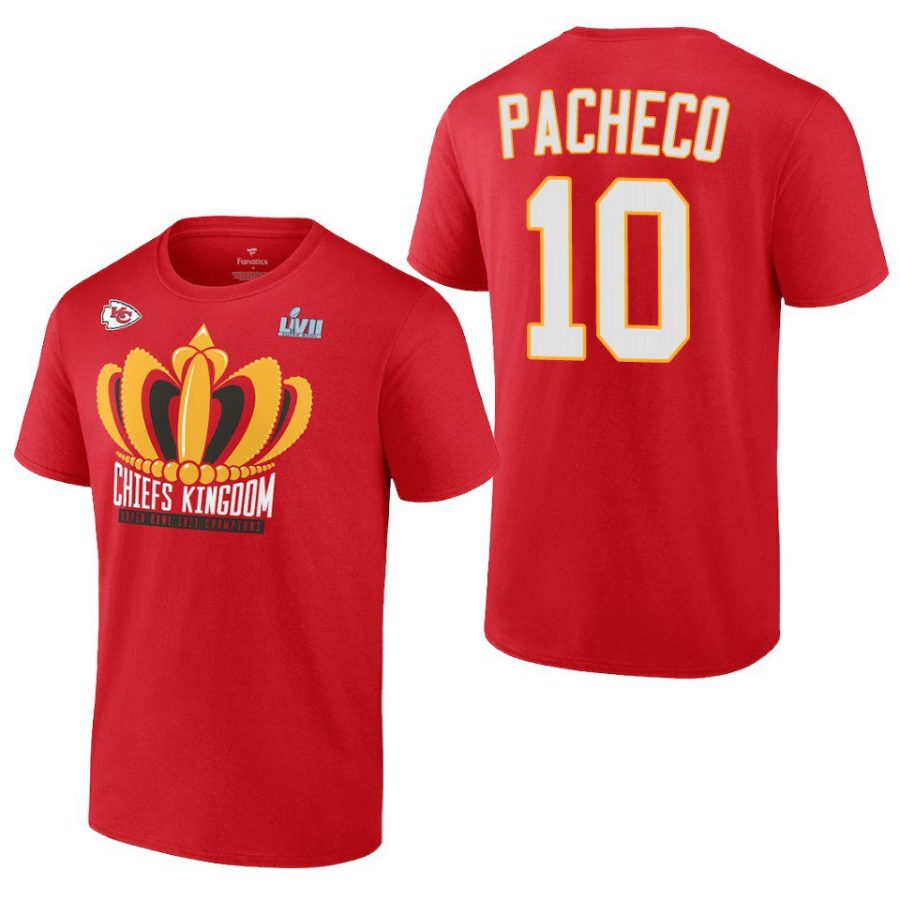 chiefs isiah pacheco red super bowl lvii champions last standing t shirt