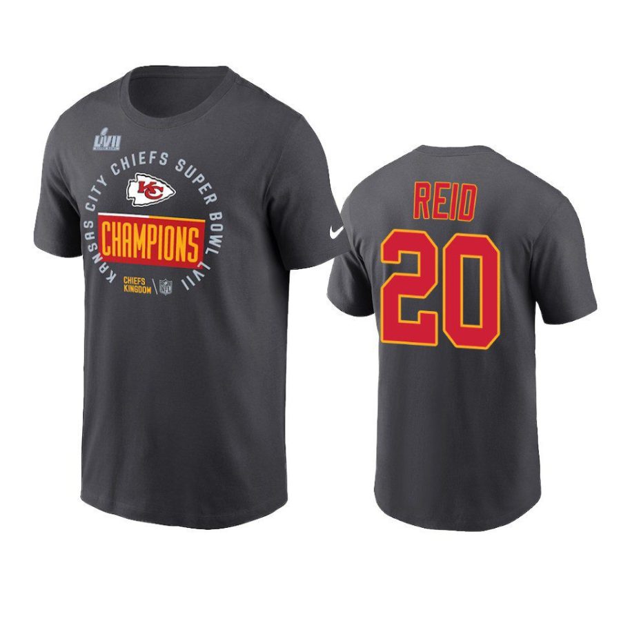 chiefs justin reid anthracite super bowl lvii champions trophy t shirt