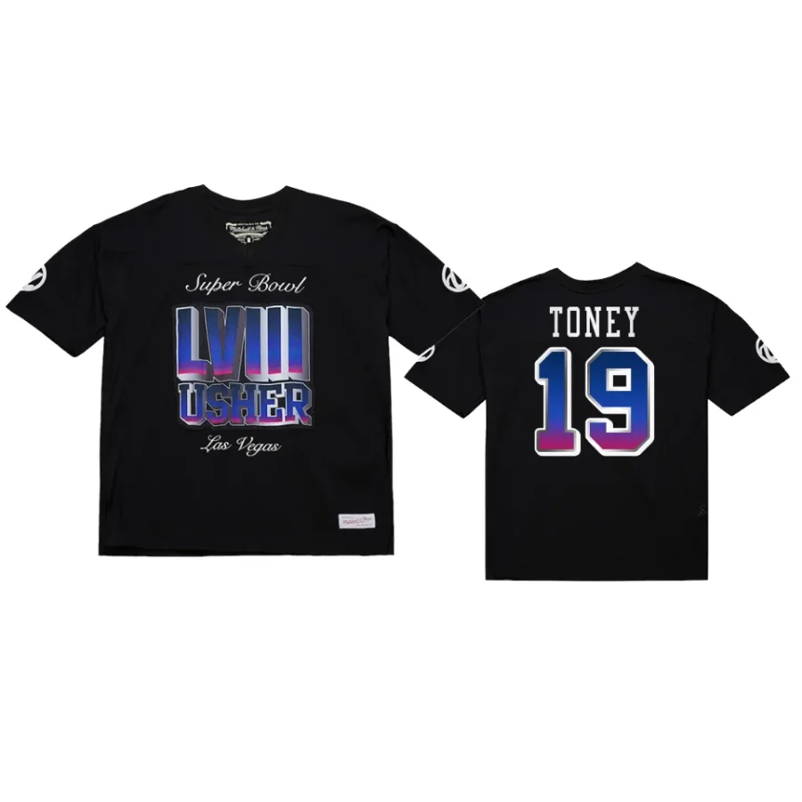 chiefs kadarius toney black usher super bowl lviii triple seven legacy t shirt