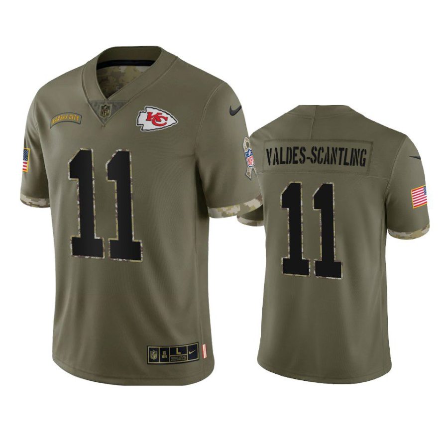 chiefs marquez valdes scantling 2022 salute to service olive jersey