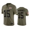 chiefs patrick mahomes 2022 salute to service olive jersey