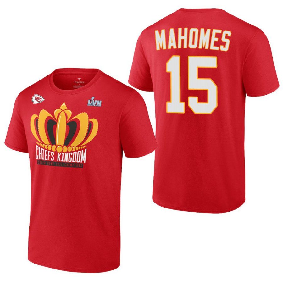 chiefs patrick mahomes red super bowl lvii champions last standing t shirt