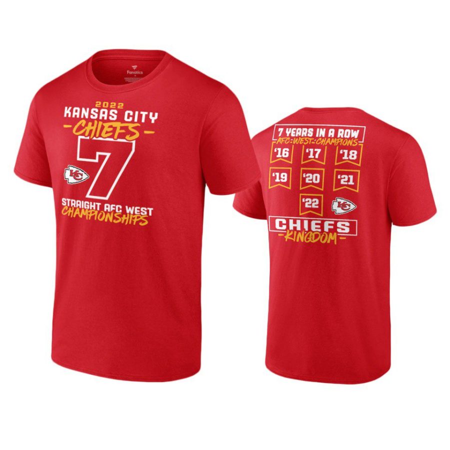 chiefs red afc west division championship t shirt