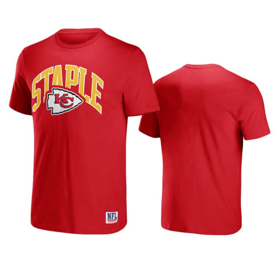 chiefs red staple logo lockup t shirt