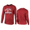 chiefs red super bowl lvii champions three time long sleeve t shirt