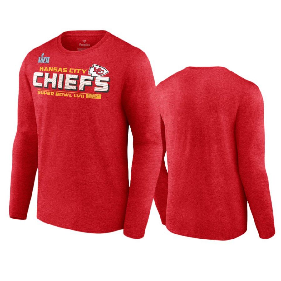 chiefs red super bowl lvii vivid striations long sleeve t shirt