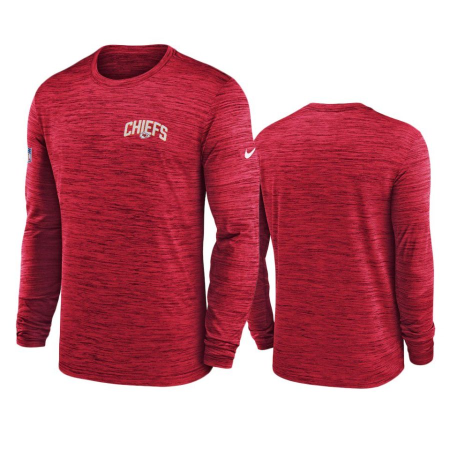 chiefs red velocity athletic stack long sleeve t shirt