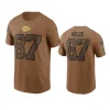 chiefs travis kelce brown 2023 salute to service t shirt